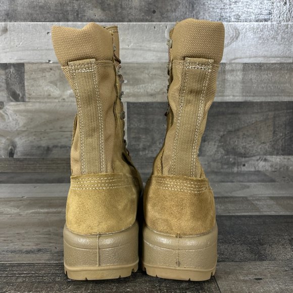 Belleville GoreTex Mens 9 R Tan Suede Vibram Military Composite Toe Combat Boots - Picture 7 of 12